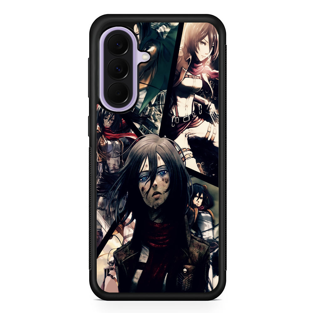 Mikasa Ackerman Collage Samsung Galaxy A37 Case | Samsung Galaxy A37 Rubber Protective Case