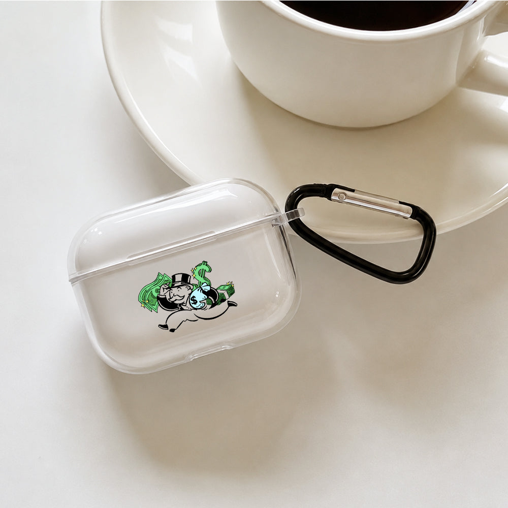 Monopoly Rich Uncle Protective Apple AirPods Pro 3 Clear Case | Shockproof Cover