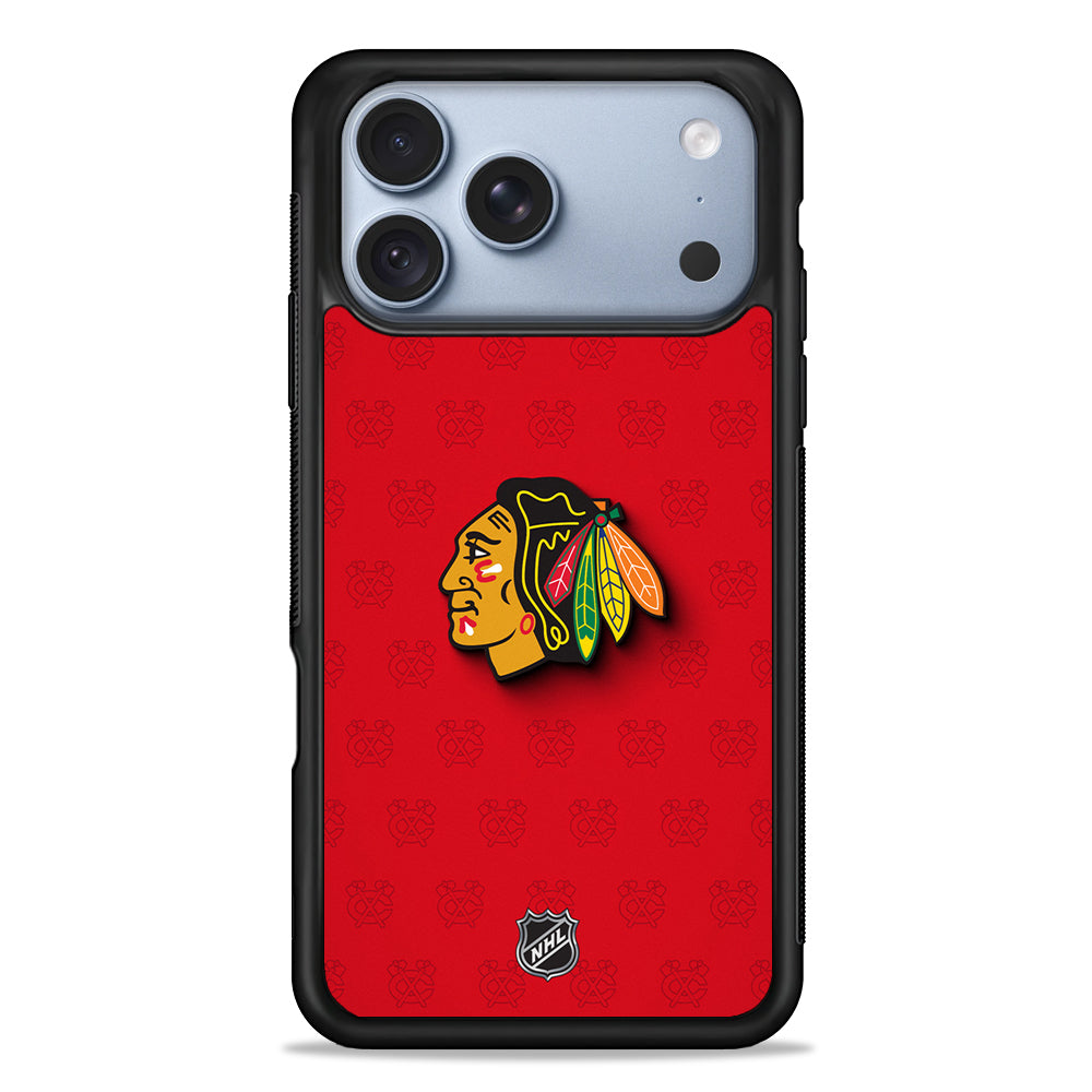 NHL Chicago Blackhawks Pattern iPhone 18 Pro Case - iPhone 18 Pro Silicone Case