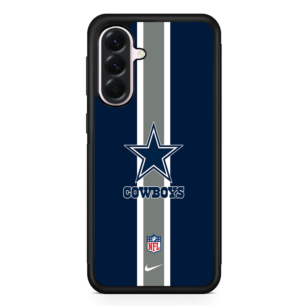 NFL Dallas Cowboys Stripe Nike Samsung Galaxy A56 Case | Samsung Galaxy A56 Protective Rubber Case
