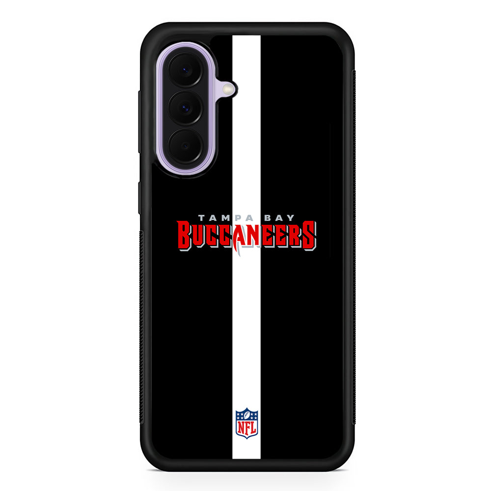 NFL Tampa Bay Buccaneers Black Samsung Galaxy A37 Case | Samsung Galaxy A37 Rubber Protective Case