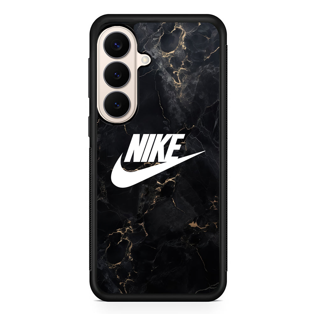 Nike Logo Black Stone Marble Samsung Galaxy S26 Case – Slim Protective Phone Cover