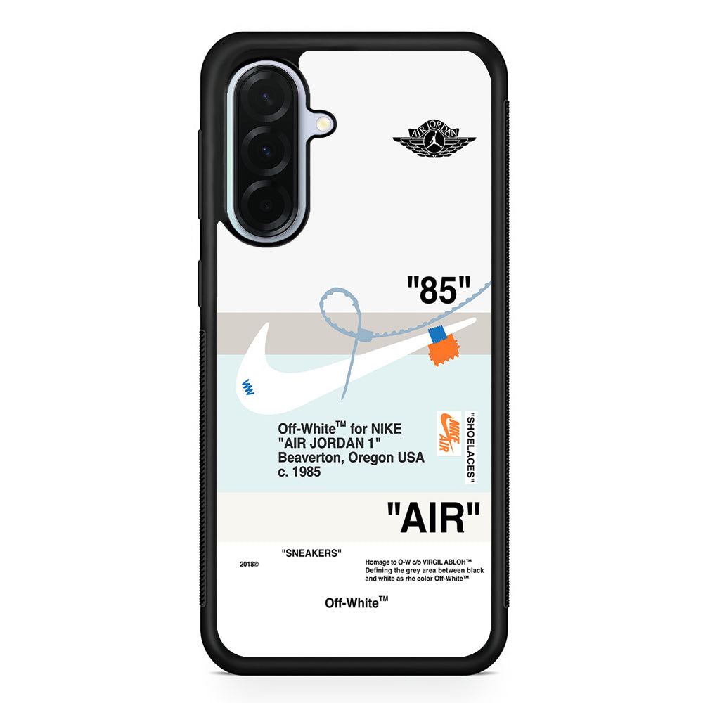 Nike X Air Jordan White Samsung Galaxy A36 Case | Durable Samsung Galaxy A36 Protective Case