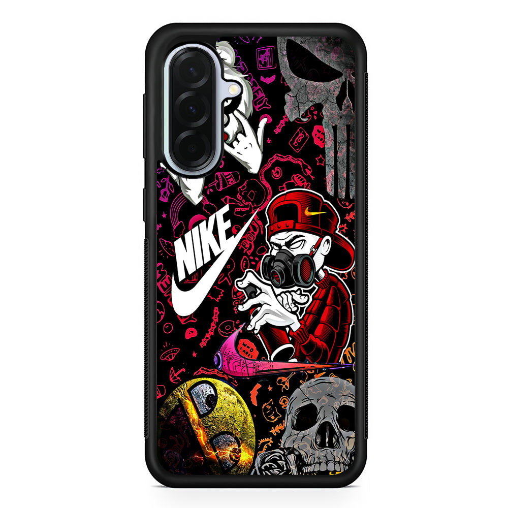 Nike Graffiti Sticker Art Samsung Galaxy A36 Case | Durable Samsung Galaxy A36 Protective Case