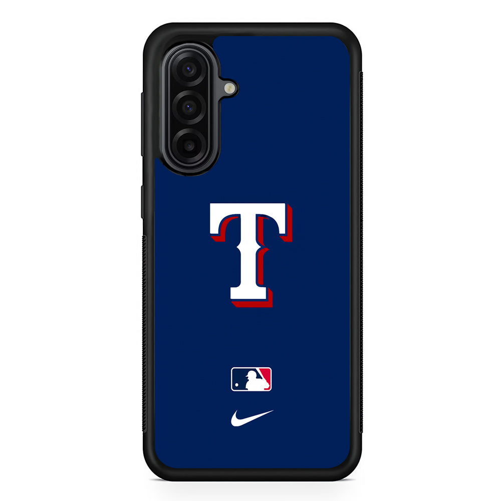 MLB Texas Rangers Blue Nike Samsung Galaxy A17 Case | Durable Rubber Samsung Galaxy A17 Phone Case