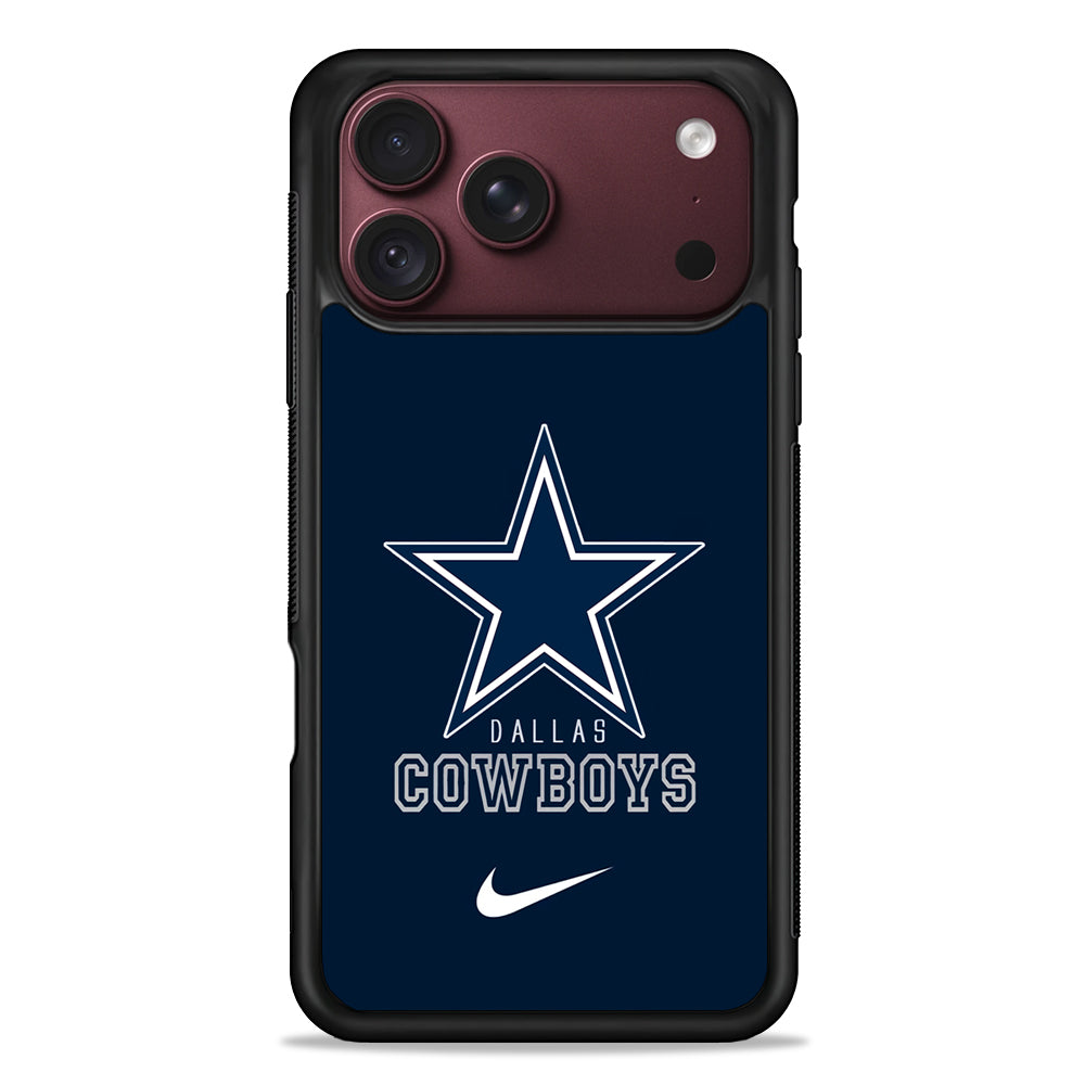 NFL Dallas Cowboys Navy Nike iPhone 18 Pro Max Case – Slim Silicone Protective Cover