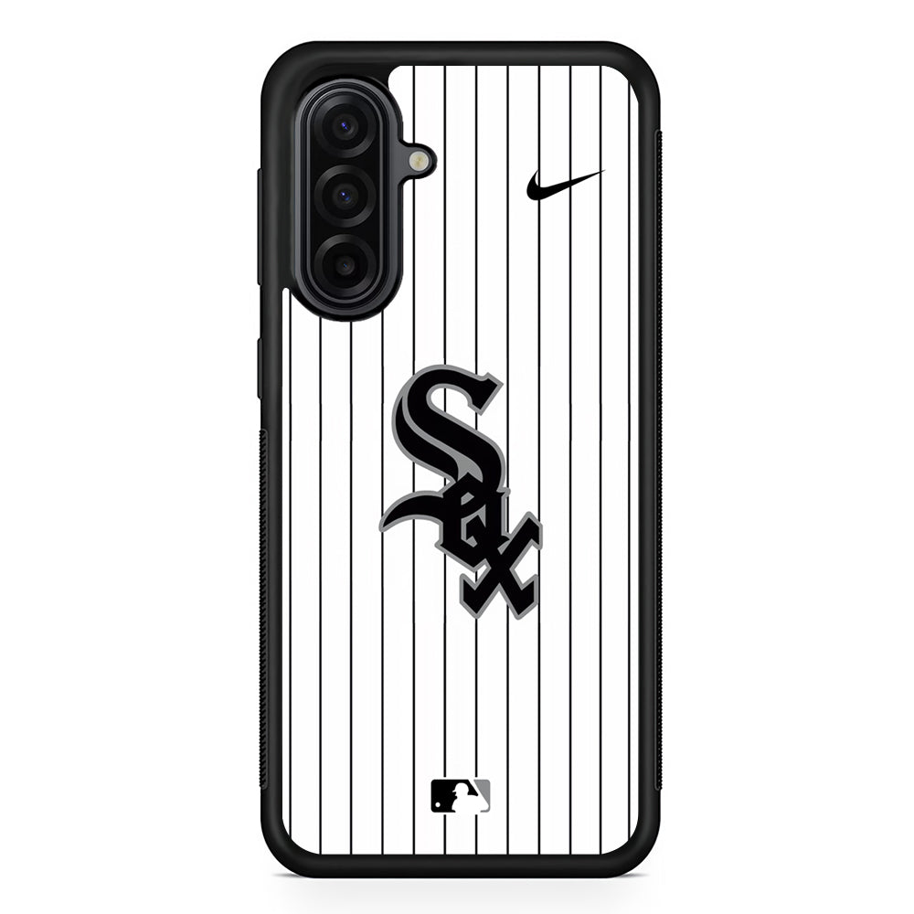MLB Chicago White Sox White Nike Samsung Galaxy A17 Case | Durable Rubber Samsung Galaxy A17 Phone Case