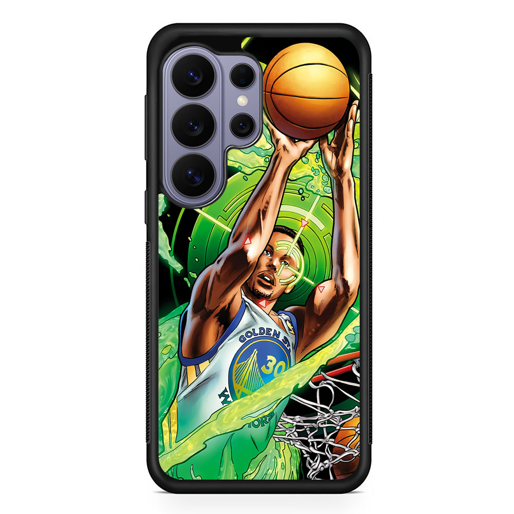 Stephen Curry Jump Art Samsung Galaxy S26 Ultra Case | Protective Rubber Cover