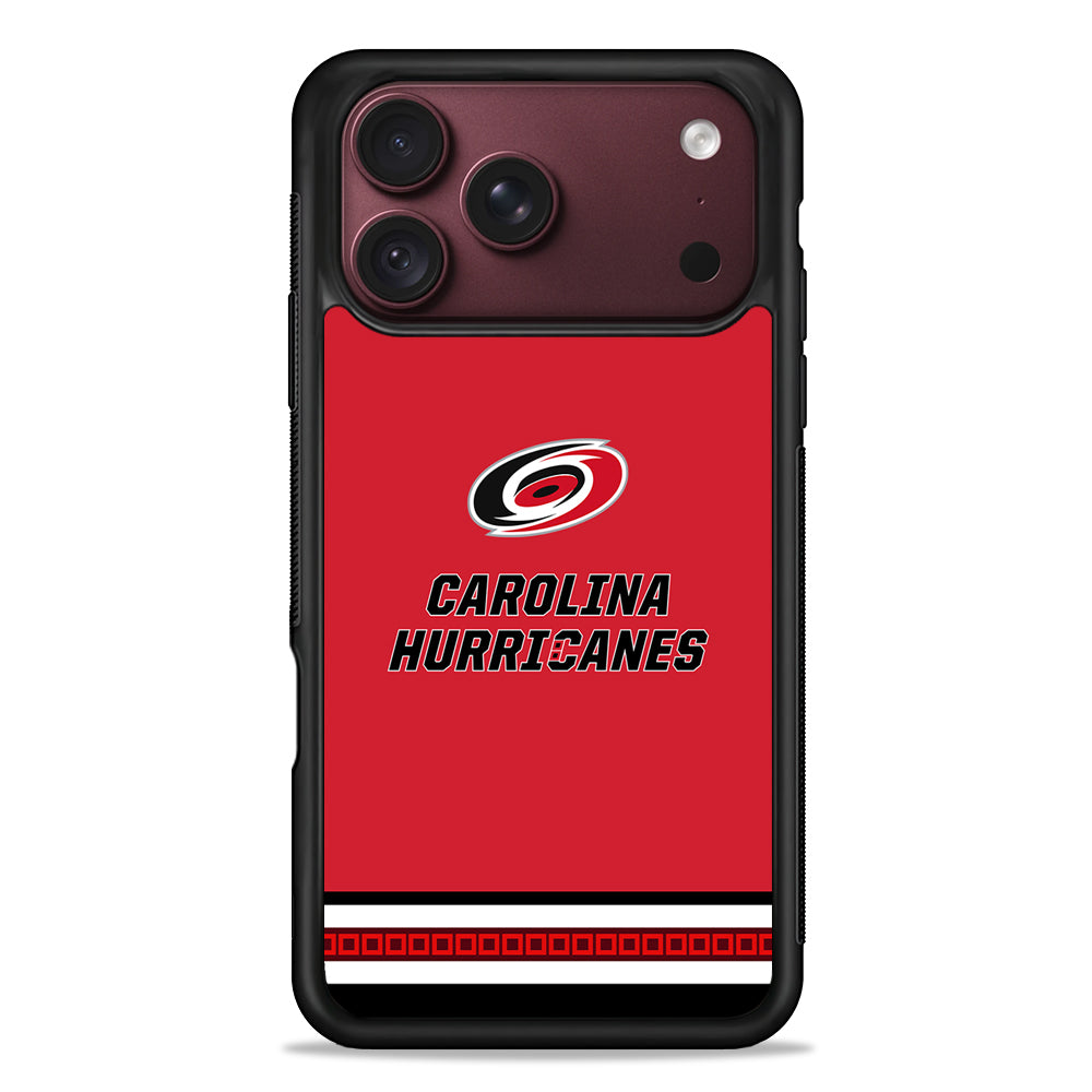 NHL Carolina Hurricanes Red iPhone 18 Pro Max Case – Slim Silicone Protective Cover
