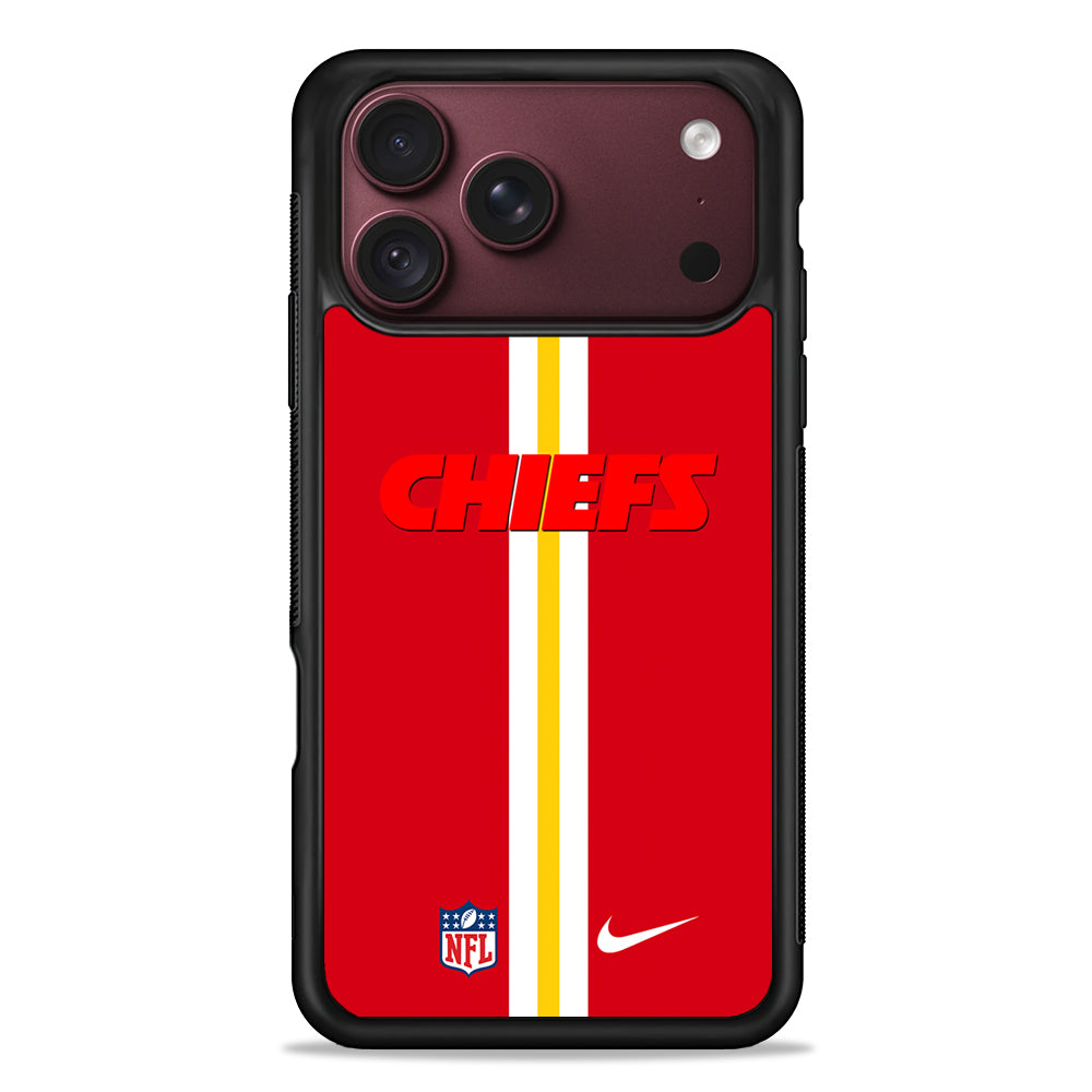 NFL Kansas City Chiefs Nike iPhone 18 Pro Max Case – Slim Silicone Protective Cover