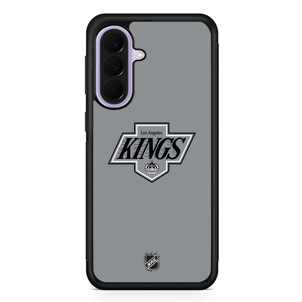 NHL Los Angeles Kings Gray Samsung Galaxy A37 Case | Samsung Galaxy A37 Rubber Protective Case