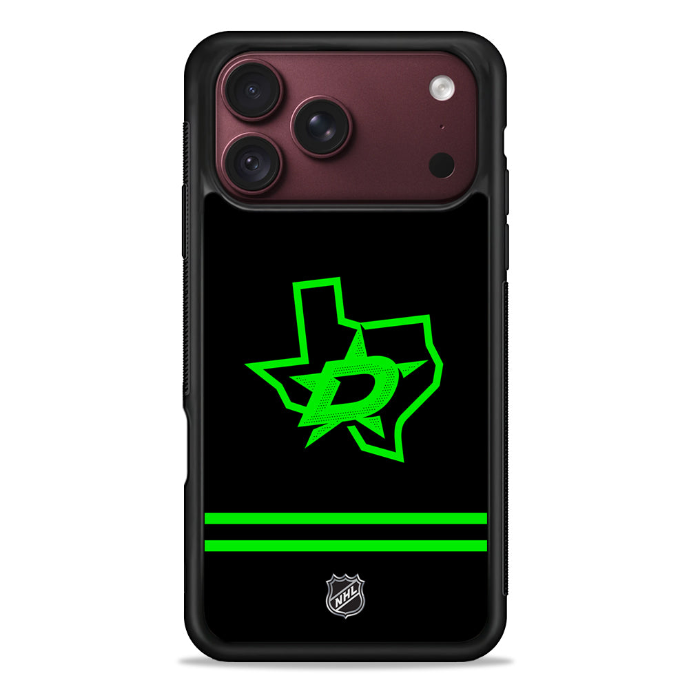 NHL Dallas Stars Black iPhone 18 Pro Max Case – Slim Silicone Protective Cover