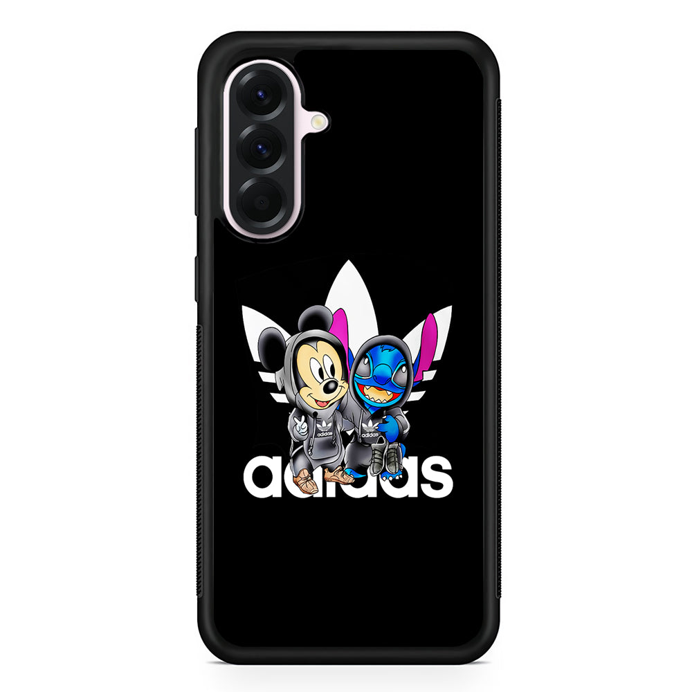 Adidas Stitch X Mickey Mouse Samsung Galaxy A56 Case | Samsung Galaxy A56 Protective Rubber Case