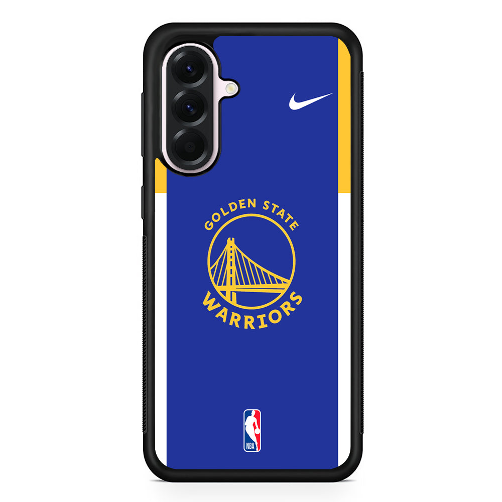 NBA Golden State Warriors Blue Nike Samsung Galaxy A56 Case | Samsung Galaxy A56 Protective Rubber Case