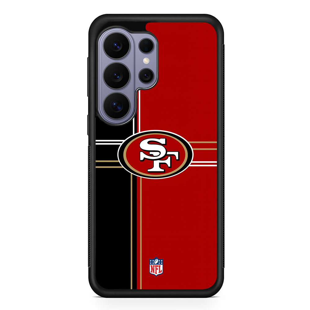 NFL San Francisco 49ers Red Black Samsung Galaxy S26 Ultra Case | Protective Rubber Cover
