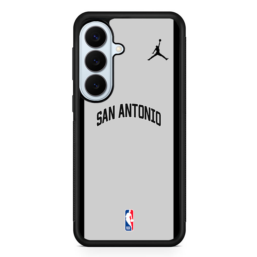 NBA San Antonio Spurs Gray Jordan Samsung Galaxy S26 Plus Case | Lightweight Protective Phone Cover
