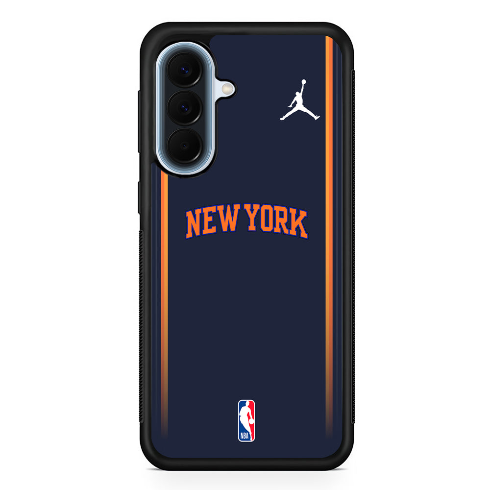 NBA New York Knicks Navy Jordan Samsung Galaxy A57 Case | Slim Samsung Galaxy A57 Protective Case