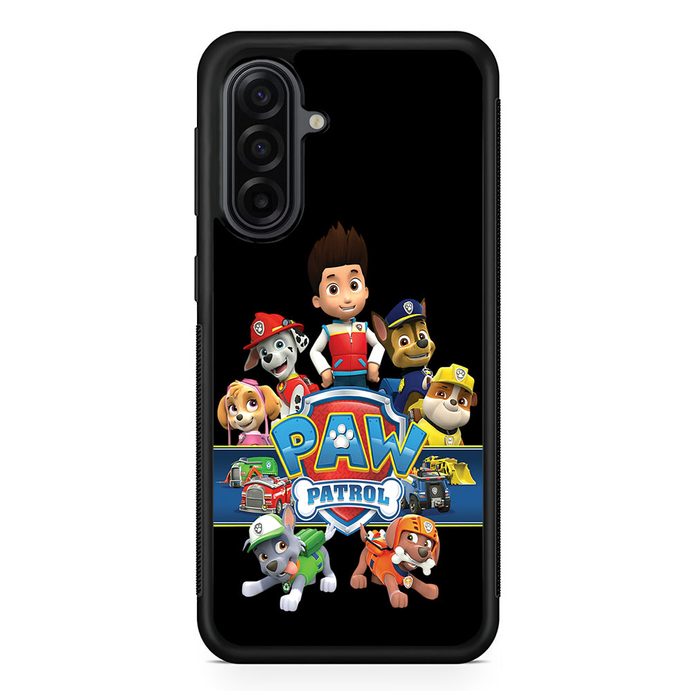 Paw Patrol Black Samsung Galaxy A17 Case | Durable Rubber Samsung Galaxy A17 Phone Case