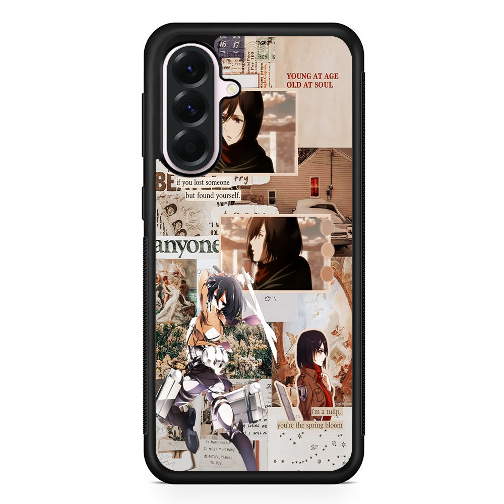 Mikasa Attack On Titan Aesthetic Samsung Galaxy A56 Case | Samsung Galaxy A56 Protective Rubber Case