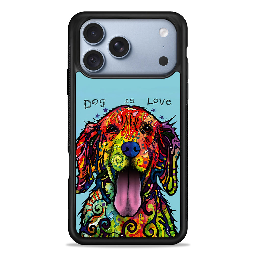 Dog is Love Painting Art iPhone 18 Pro Case - iPhone 18 Pro Silicone Case