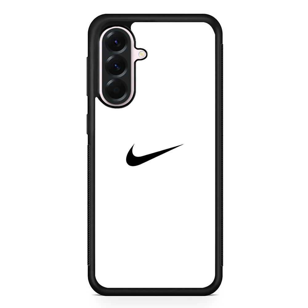 Nike Logo White Simple Samsung Galaxy A56 Case | Samsung Galaxy A56 Protective Rubber Case