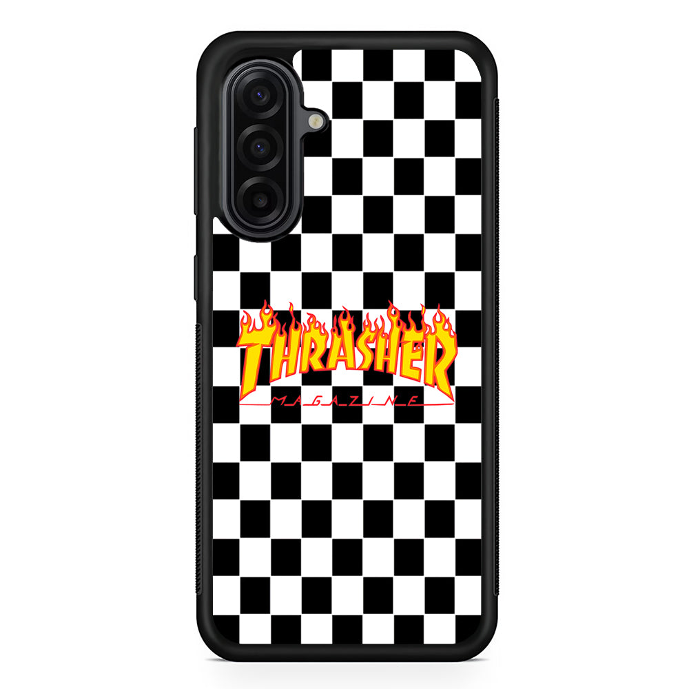 Thrasher Chess Board Background Samsung Galaxy A17 Case | Durable Rubber Samsung Galaxy A17 Phone Case