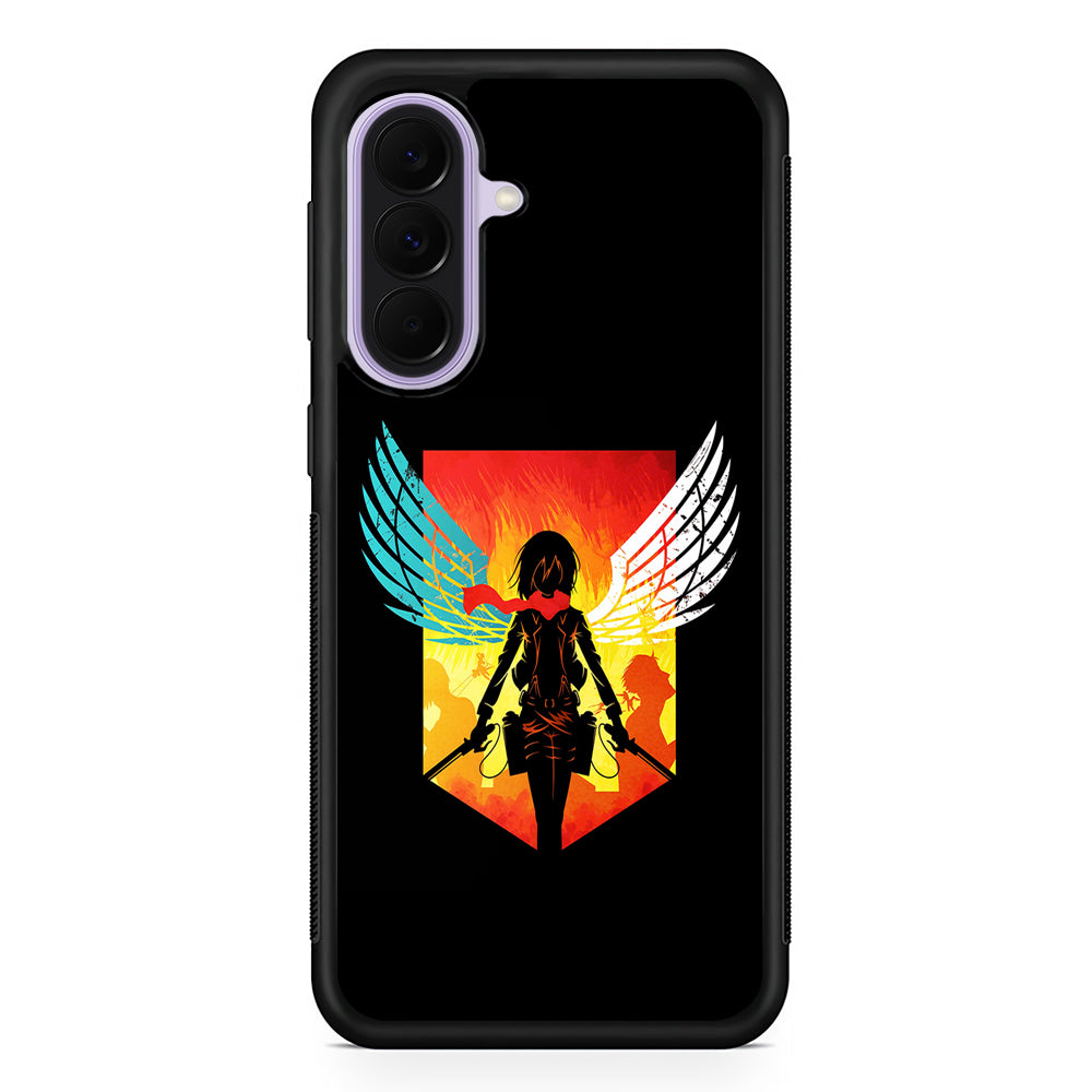 Mikasa Ackerman Art Samsung Galaxy A37 Case | Samsung Galaxy A37 Rubber Protective Case