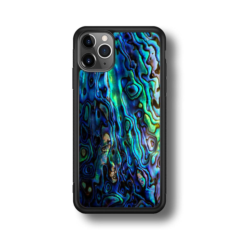 Abalone Shell Blue iPhone 11 Pro Case-Phone Case-Rubber Black (2D Case)-Altracase