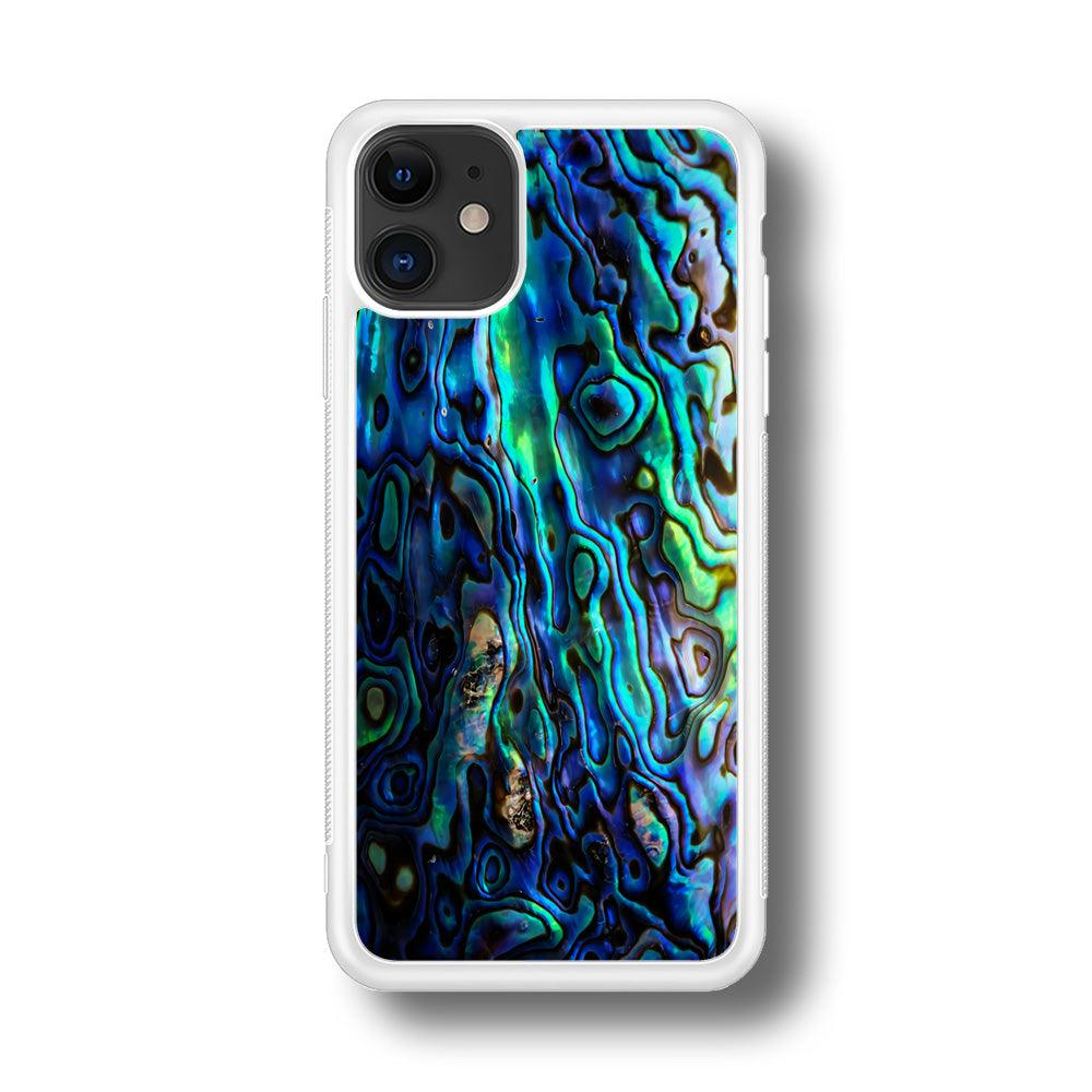 Abalone Shell Blue iPhone 11 Case-Phone Case-Rubber White (2D Case)-Altracase
