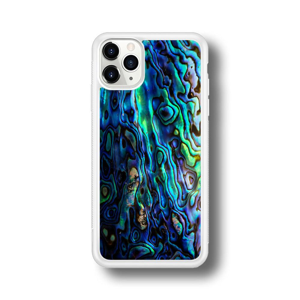 Abalone Shell Blue iPhone 11 Pro Case-Phone Case-Rubber White (2D Case)-Altracase