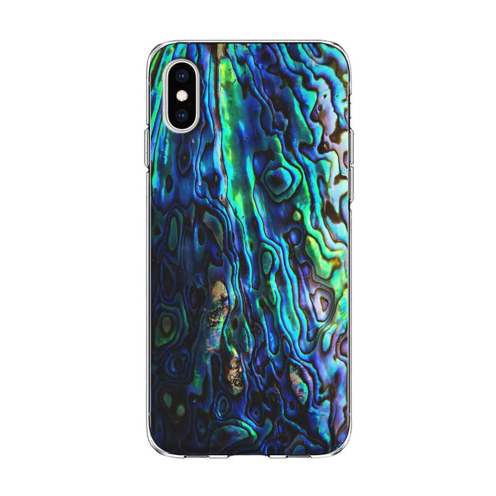 Abalone Shell Blue iPhone X Case-Phone Case-Clear Soft Case-Altracase