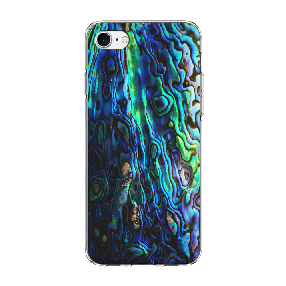 Abalone Shell Blue iPhone SE 3 2022 Case-Phone Case-Clear Soft Case-Altracase