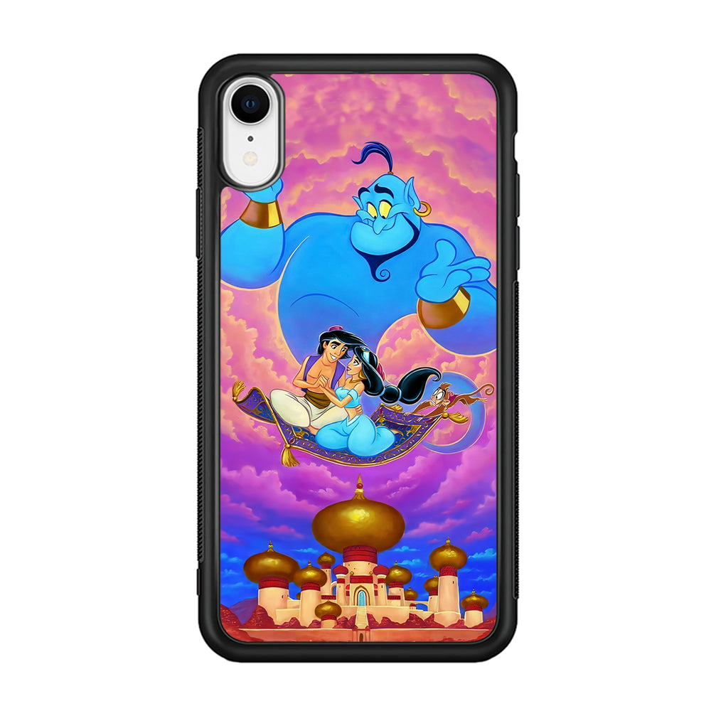 Aladdin & Jasmine iPhone XR Case-Phone Case-Rubber Black (2D Case)-Altracase