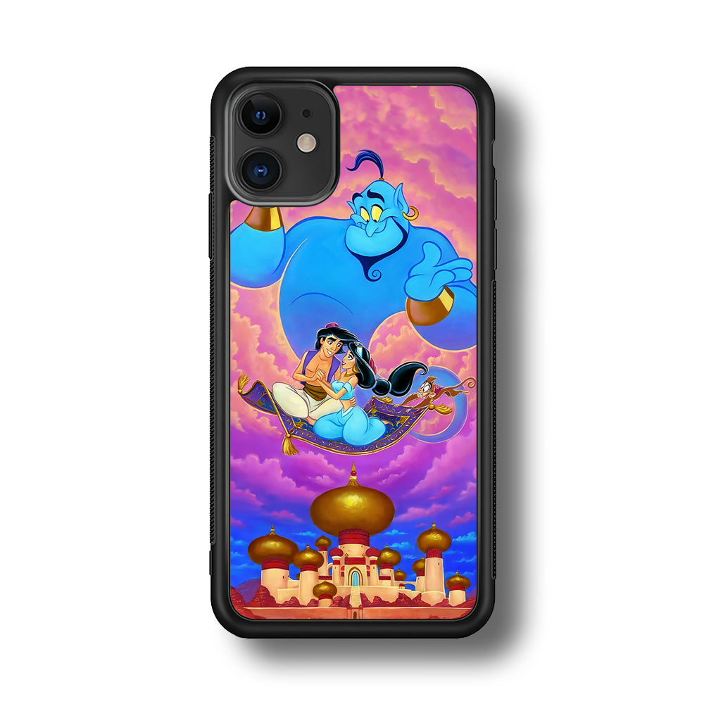 Aladdin & Jasmine iPhone 11 Case-Phone Case-Rubber Black (2D Case)-Altracase
