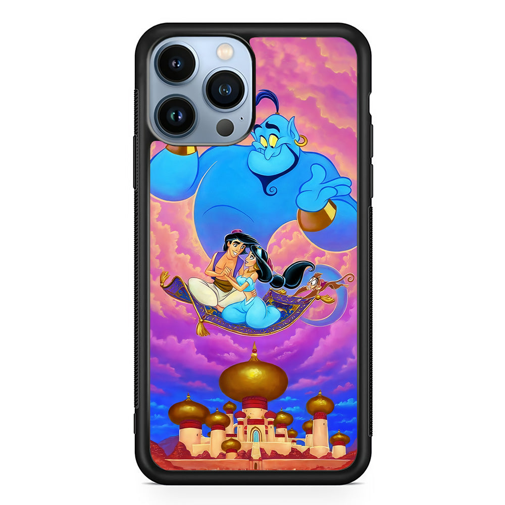 Aladdin & Jasmine iPhone 15 Pro Case-Phone Case-Rubber Black (2D Case)-Altracase