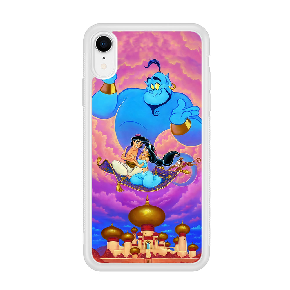 Aladdin & Jasmine iPhone XR Case-Phone Case-Rubber White (2D Case)-Altracase