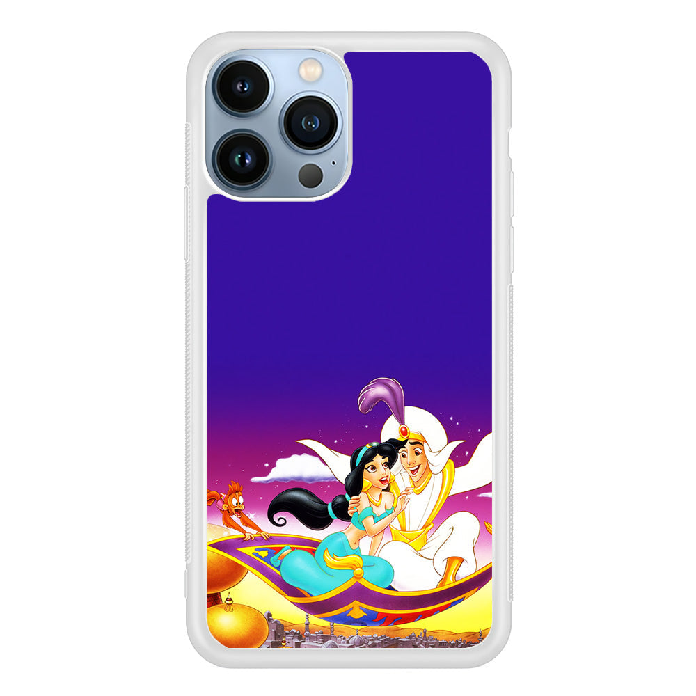 Aladdin on the Magic Carpet iPhone 13 Pro Case-Phone Case-Rubber White (2D Case)-Altracase