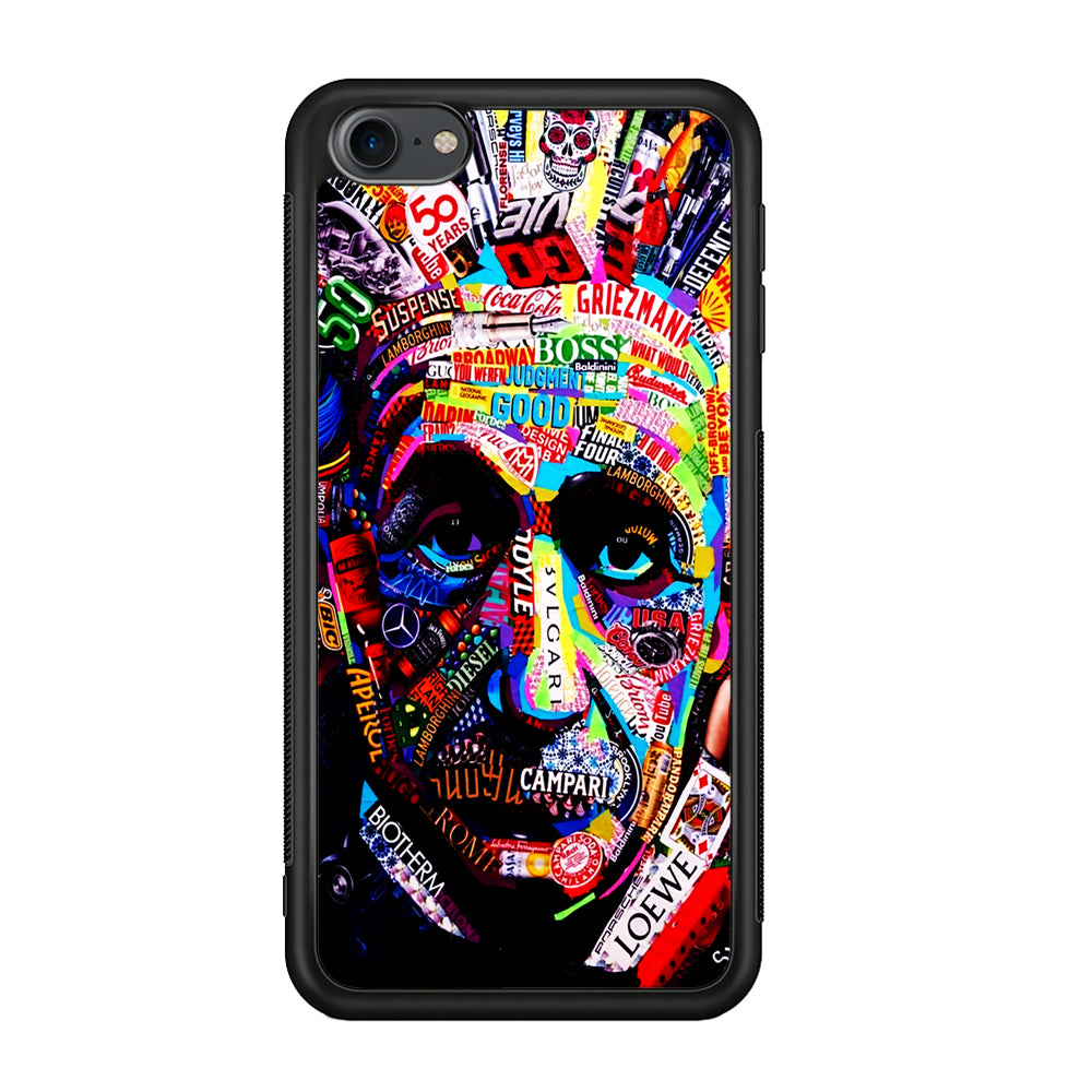 Albert Einstein Abstract iPod Touch 6 Case-Phone Case-Rubber White (2D Case)-Altracase
