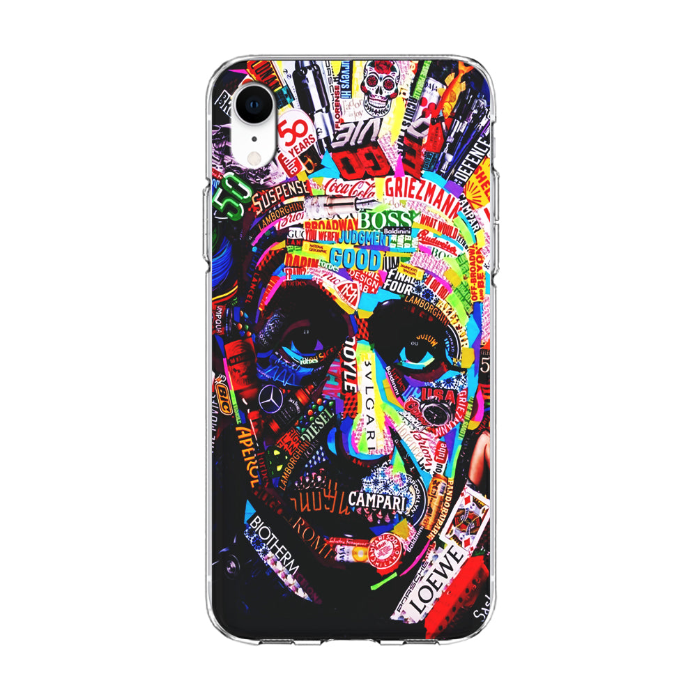 Albert Einstein Abstract iPhone XR Case-Phone Case-Clear Soft Case-Altracase