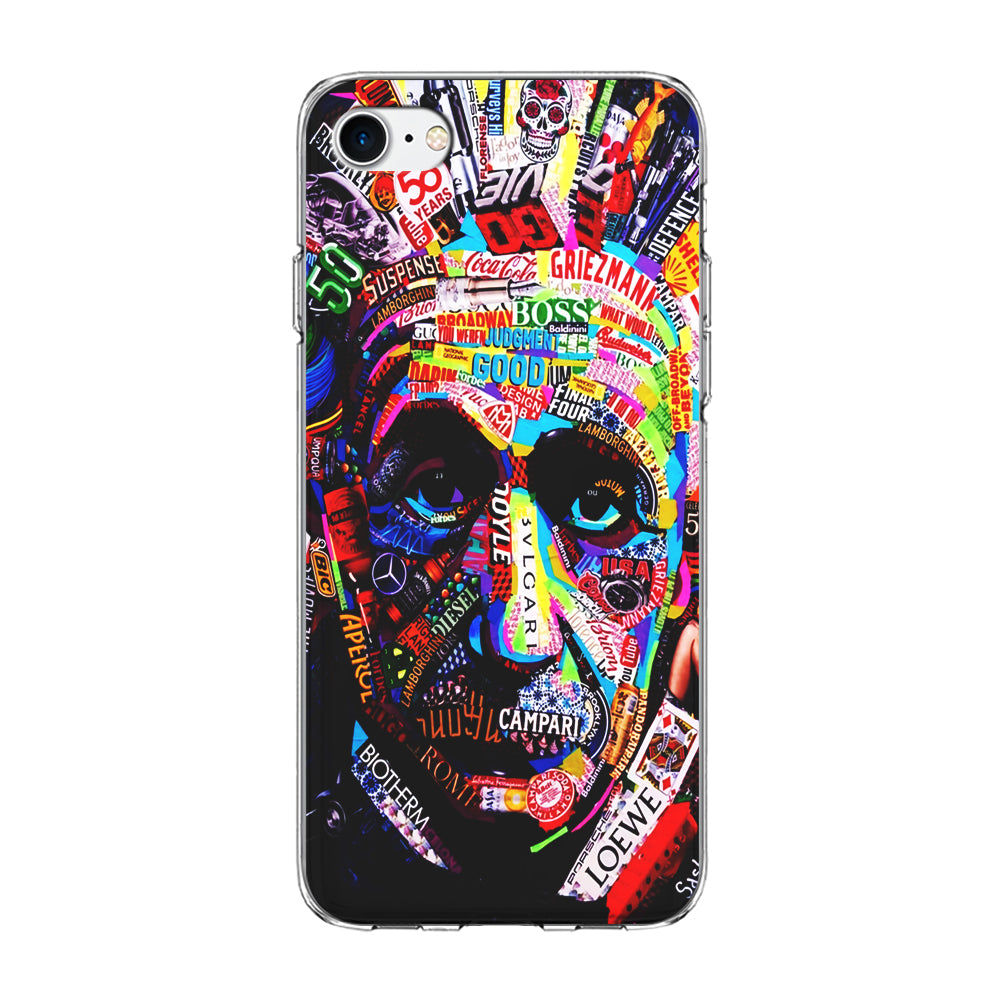 Albert Einstein Abstract iPhone SE 3 2022 Case-Phone Case-Clear Soft Case-Altracase