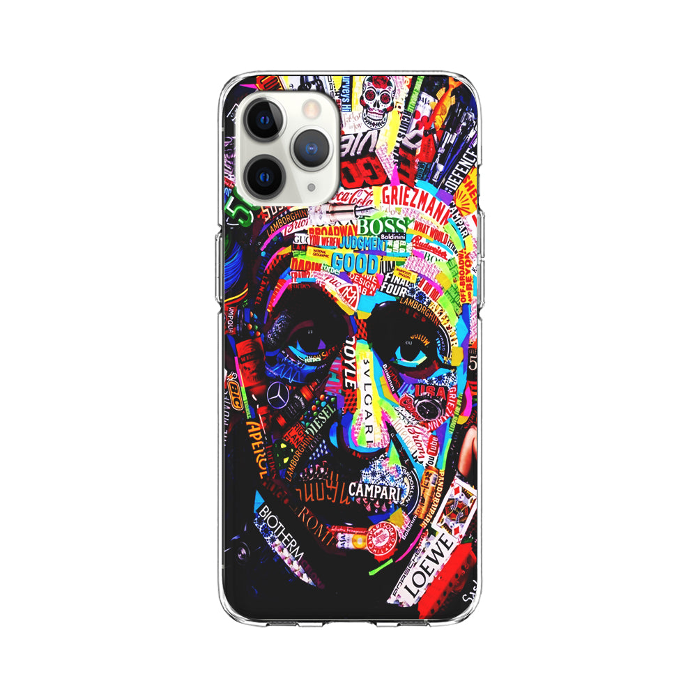 Albert Einstein Abstract iPhone 11 Pro Case-Phone Case-Clear Soft Case-Altracase