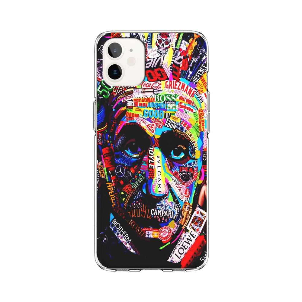 Albert Einstein Abstract iPhone 12 Case-Phone Case-Clear Soft Case-Altracase