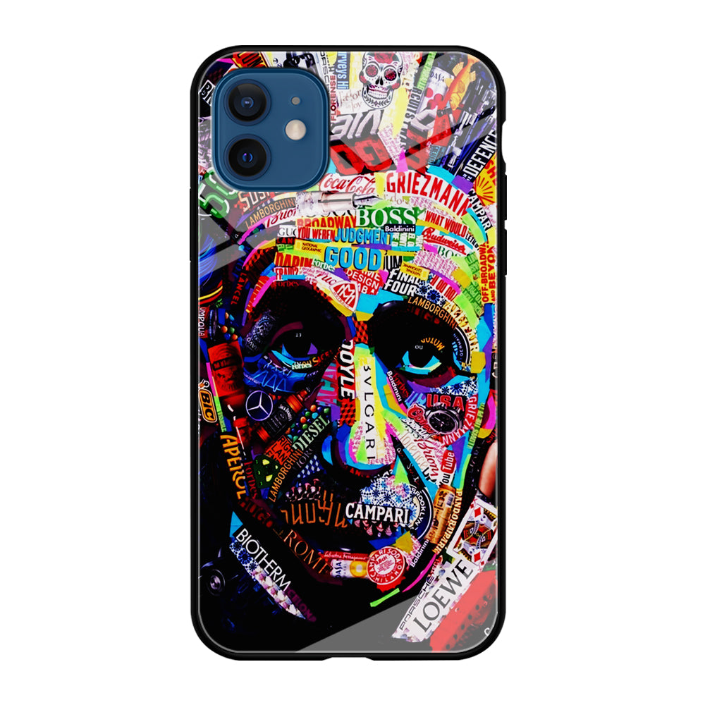Albert Einstein Abstract iPhone 12 Case-Phone Case-Tempered Glass Case-Altracase