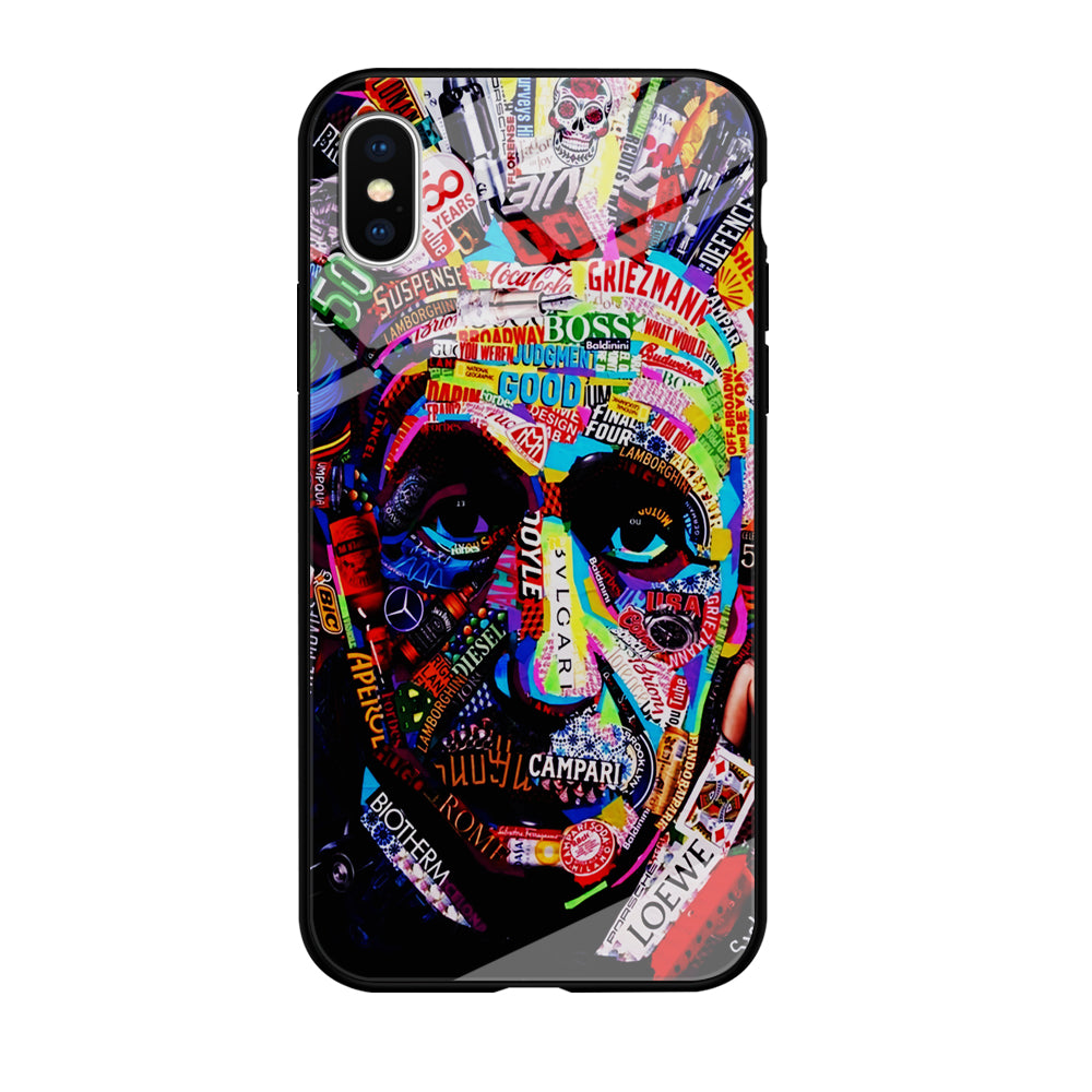 Albert Einstein Abstract iPhone X Case-Phone Case-Tempered Glass Case-Altracase