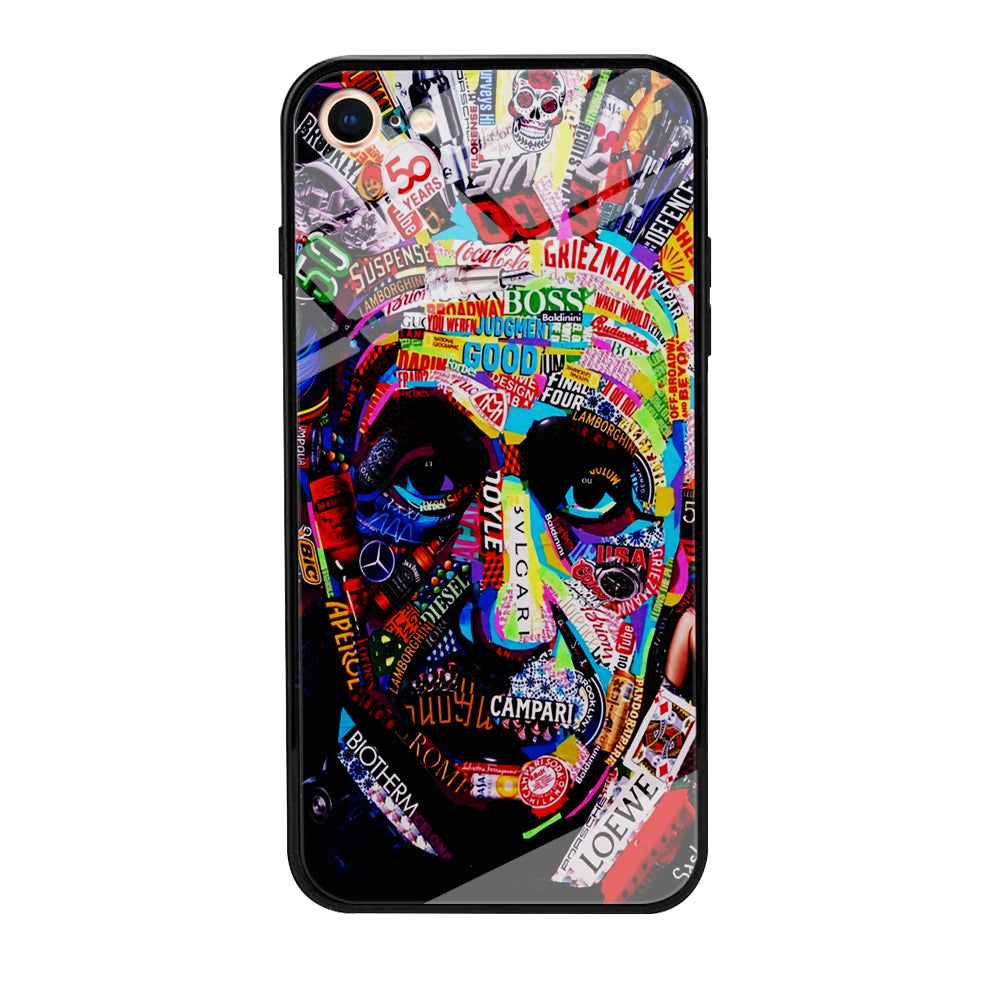 Albert Einstein Abstract iPhone SE 2020 Case-Phone Case-Tempered Glass Case-Altracase