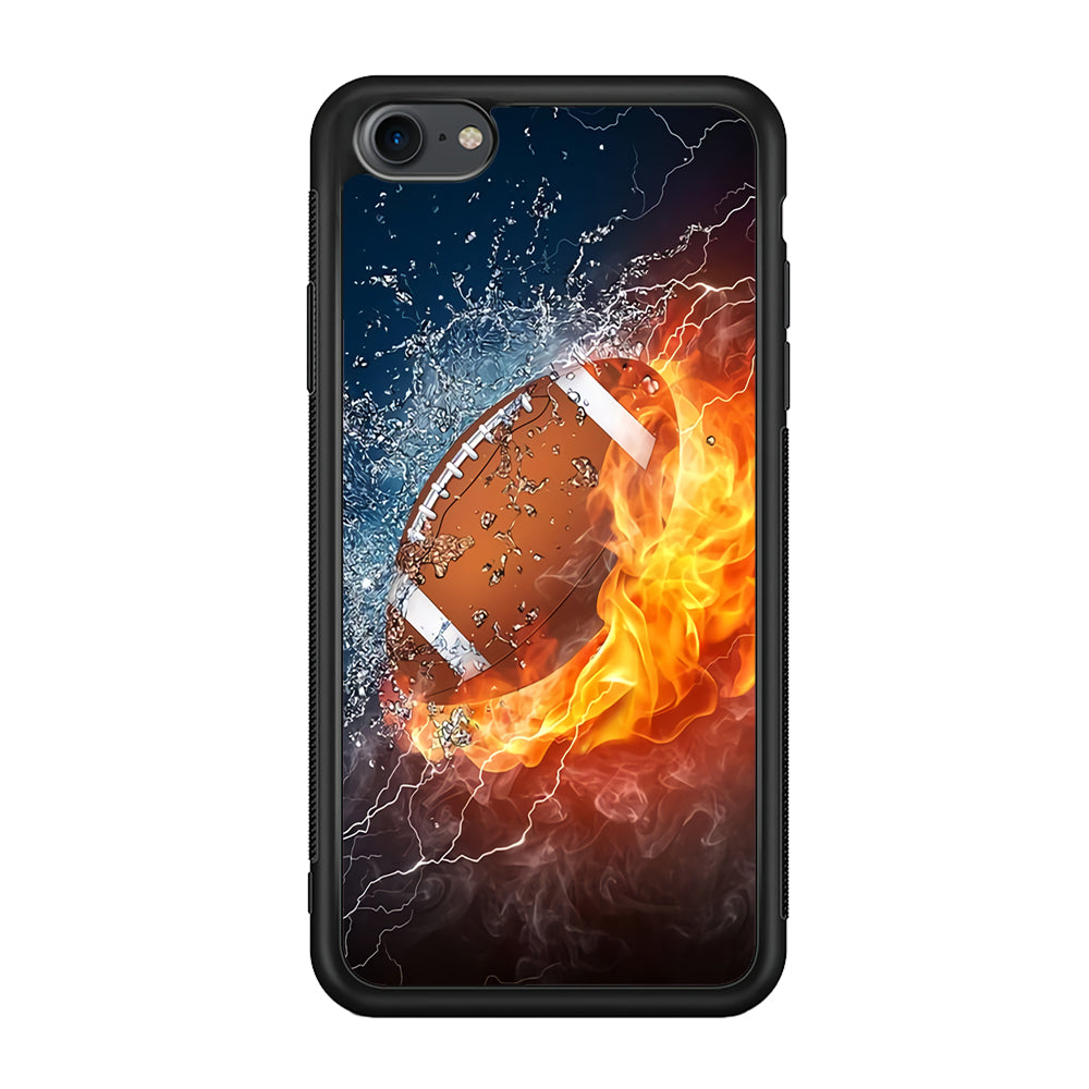 American Football Ball Cool Art iPhone 7 Case-Phone Case-Rubber Black (2D Case)-Altracase