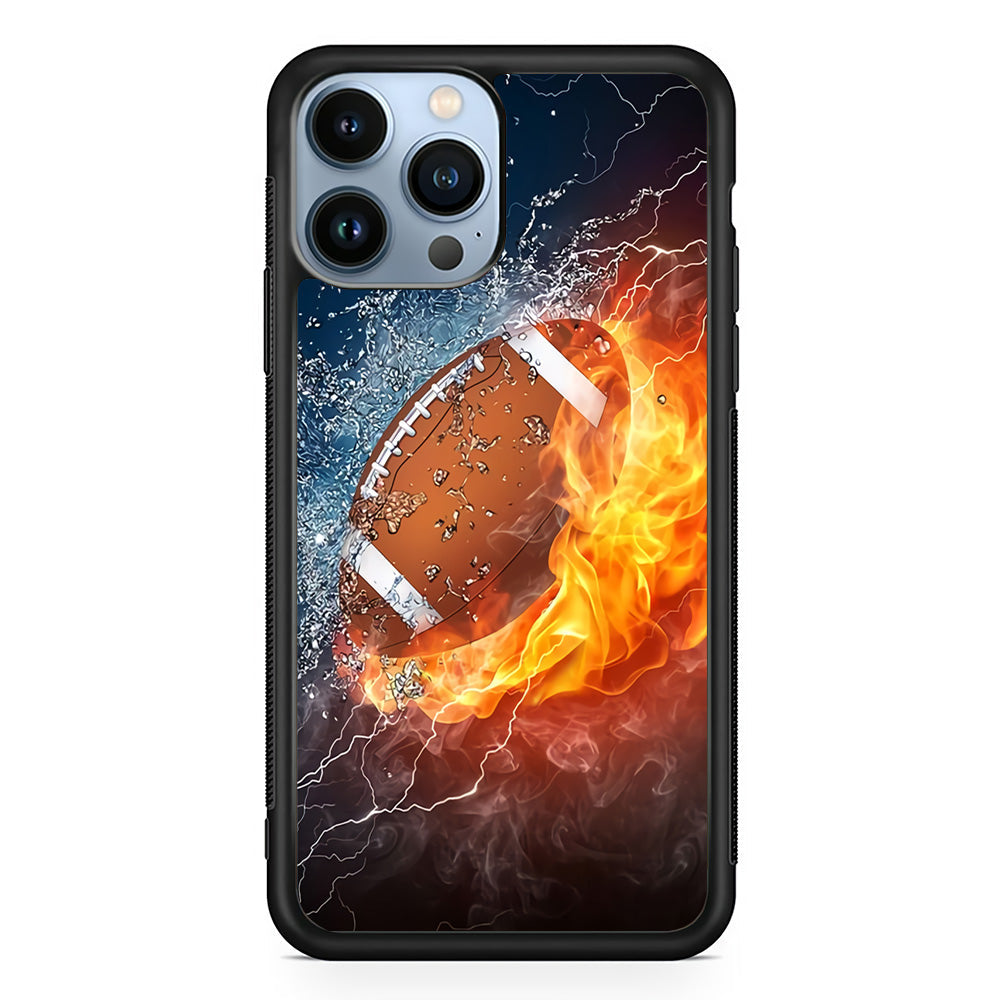 American Football Ball Cool Art iPhone 13 Pro Case-Phone Case-Rubber Black (2D Case)-Altracase
