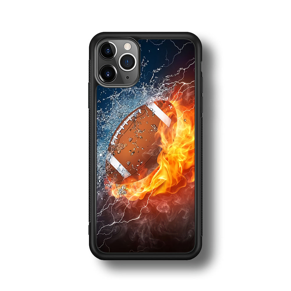 American Football Ball Cool Art iPhone 11 Pro Case-Phone Case-Rubber Black (2D Case)-Altracase