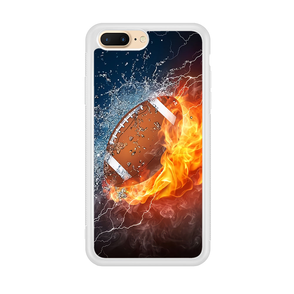 American Football Ball Cool Art iPhone 7 Plus Case-Phone Case-Rubber White (2D Case)-Altracase