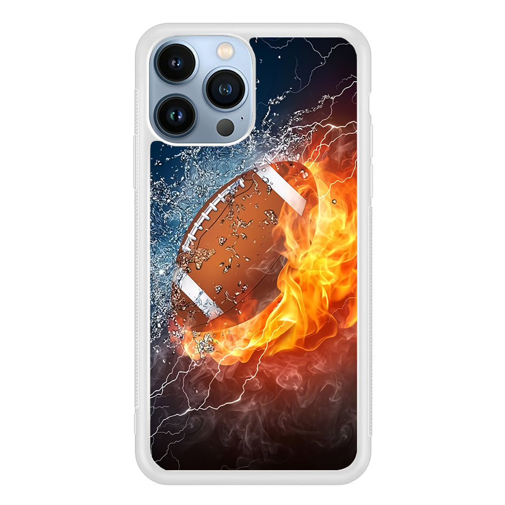 American Football Ball Cool Art iPhone 13 Pro Case-Phone Case-Rubber White (2D Case)-Altracase